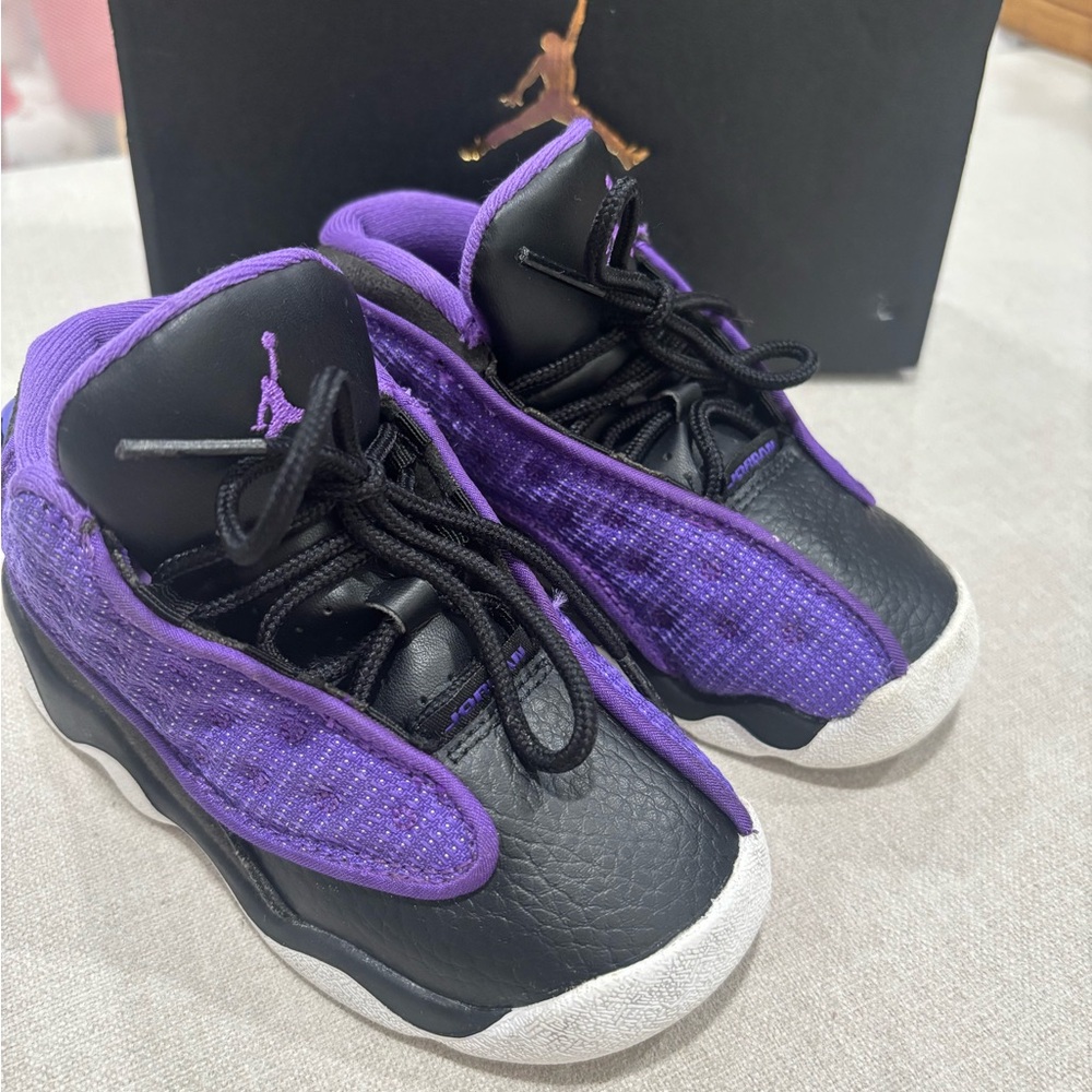 AIR JORDAN TODDLER Kids Air Jordan 13 TD "Purple Venom" Size 8c